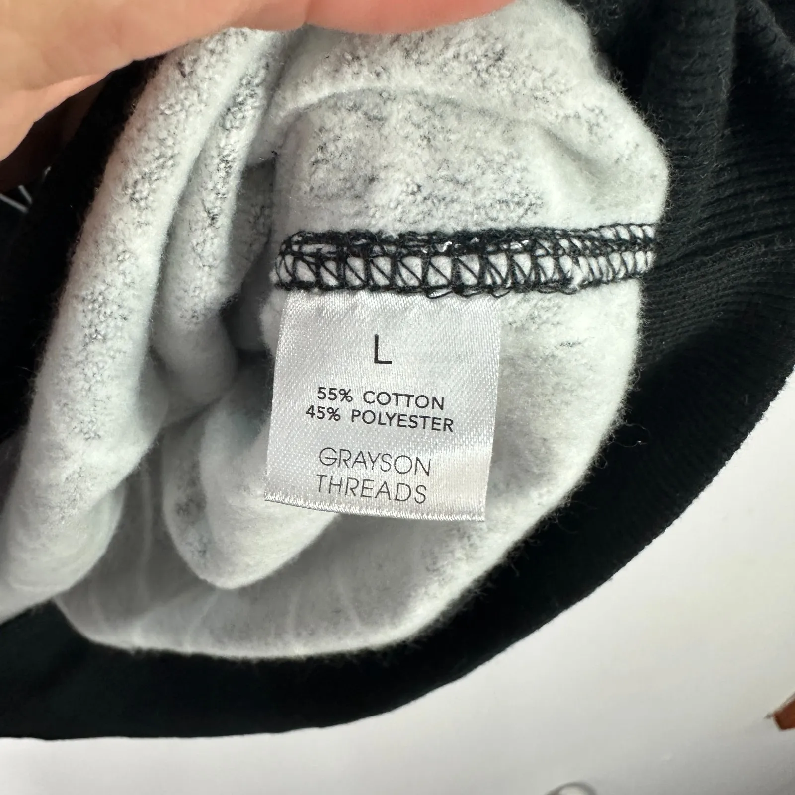 Grayson Threads  Sweatshirt L Black White Spiderweb Halloween Goth Streetwear - Image 6