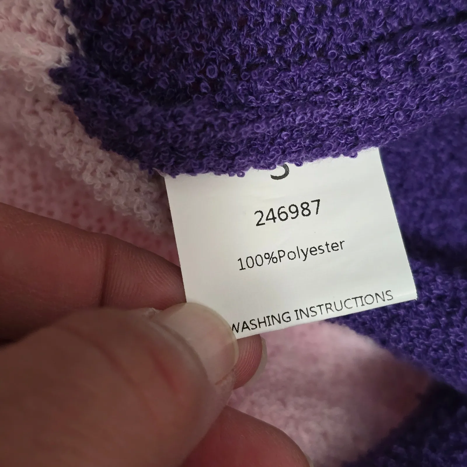 Flamingo Striped Sweater Pullover Long Sleeve Cozy Purple Pink White Women's - Image 7