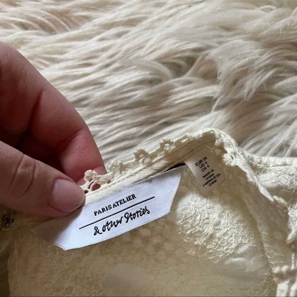 & Other Stories Frilled Sleeveless Top - Image 3