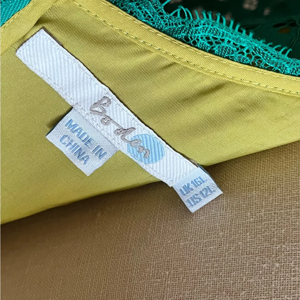 Boden•green lace eyelash dress•Sz 12 Green - Image 7