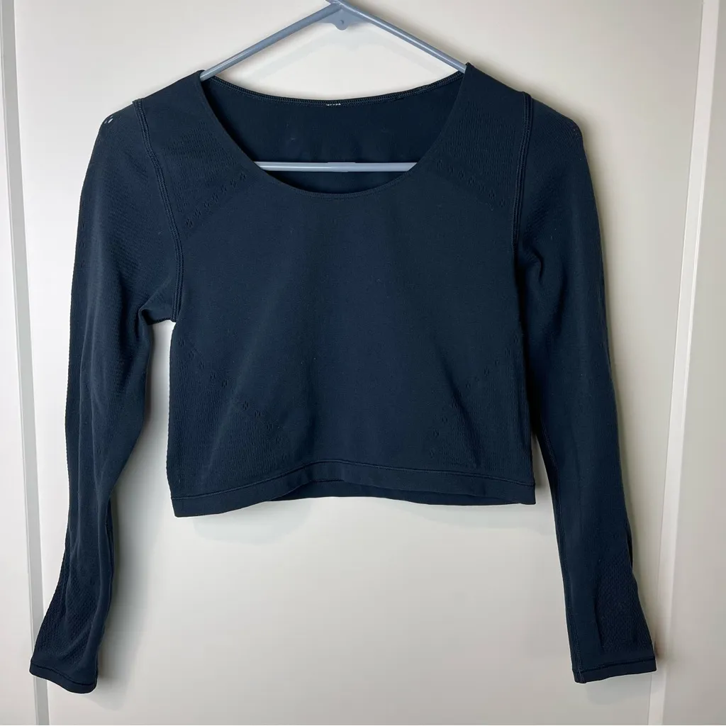 Lululemon Reveal Long Sleeve Crop Top (Posy) - Image 2