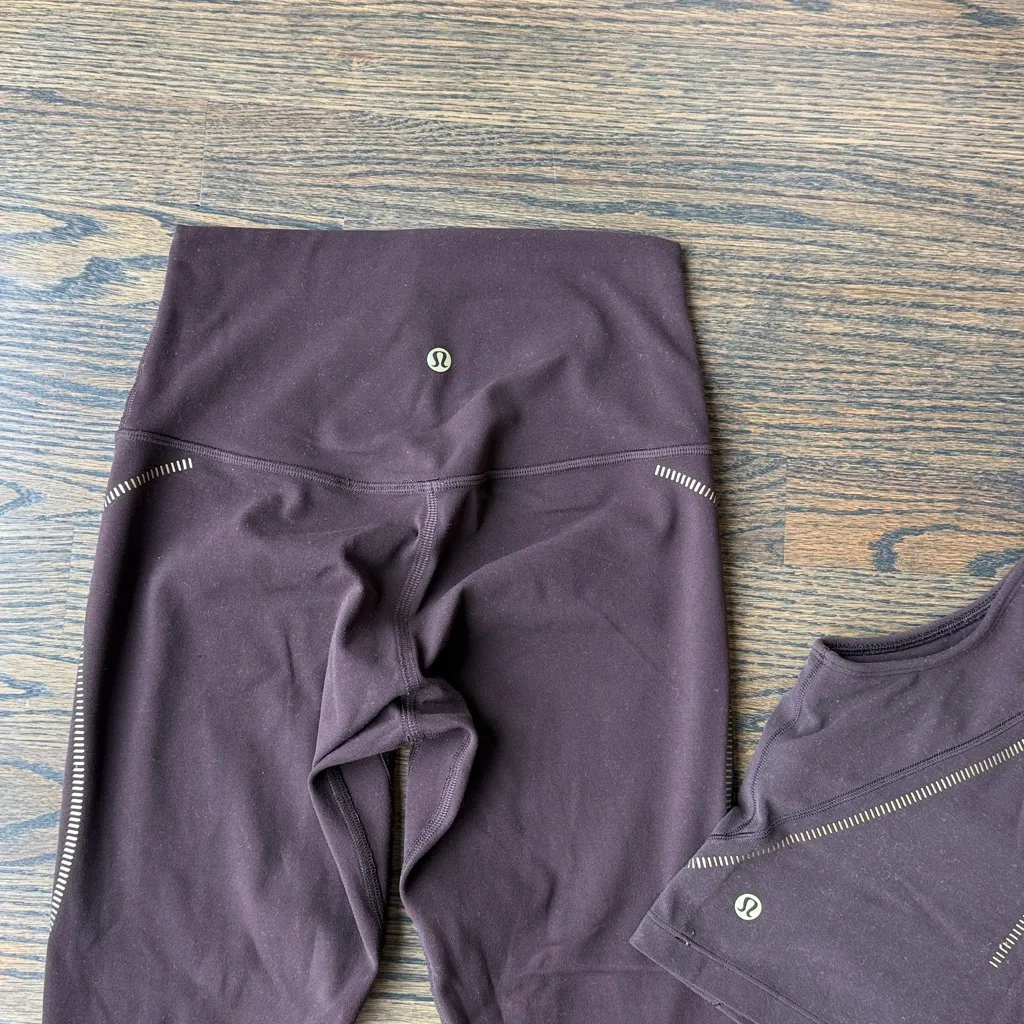 Lululemon Align High-Rise Pant 25" & Tank Set Gold French Press EUC - Image 11