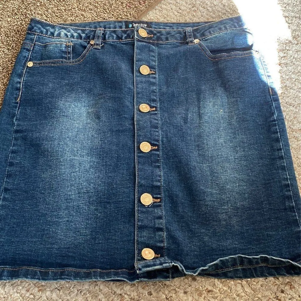 Tractor Denim Skirt size 7 Blue - Image 2