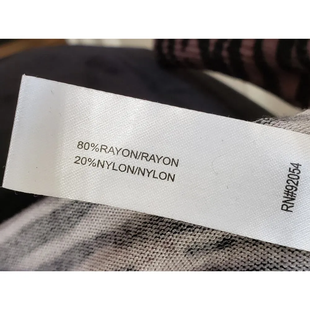 Carolyn Taylor Sweater Womens M Black White Zebra Print Lace Trim Rhinestone - Image 6