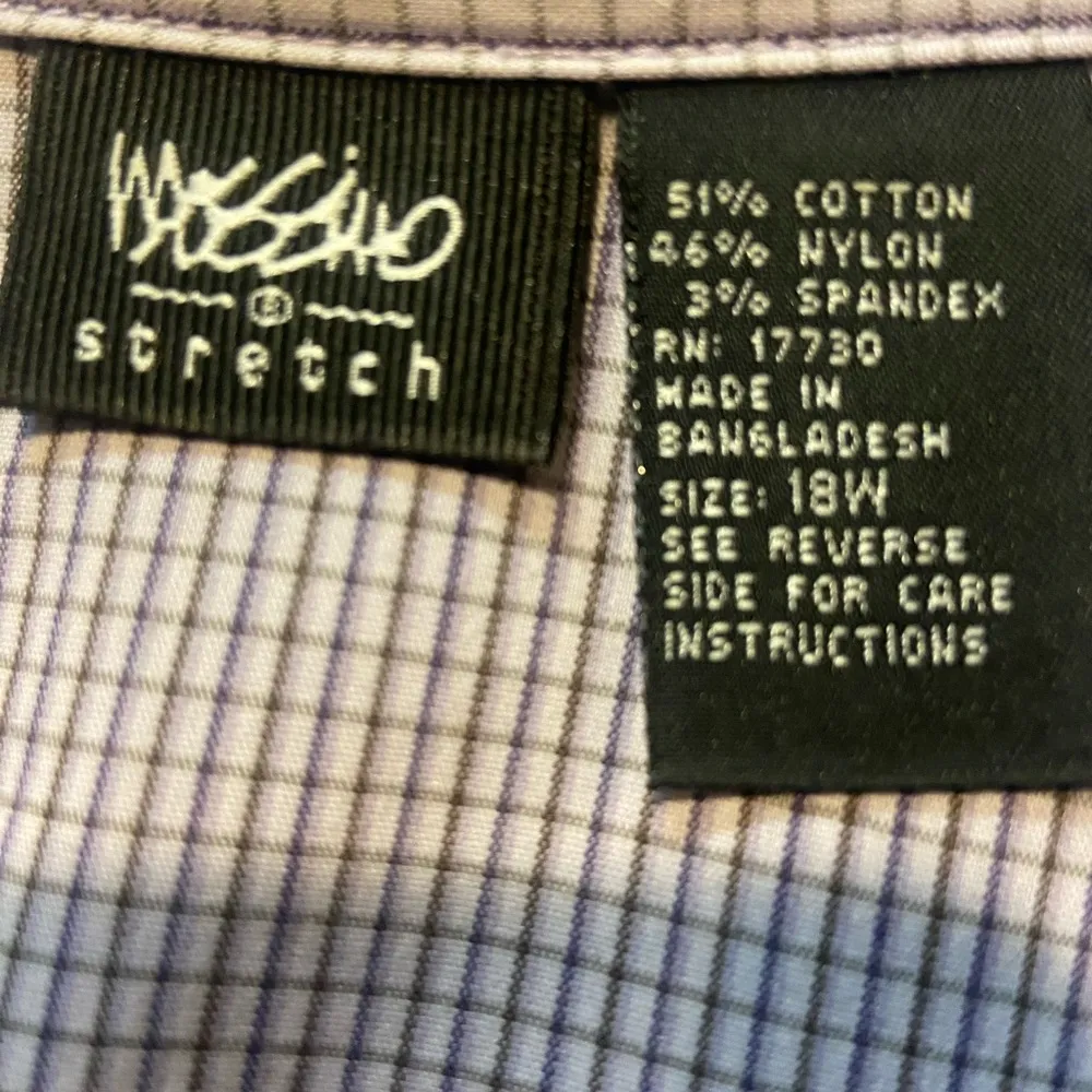 Mossimo Stretch Lavender Stripe Shirt Size XL Purple - Image 3