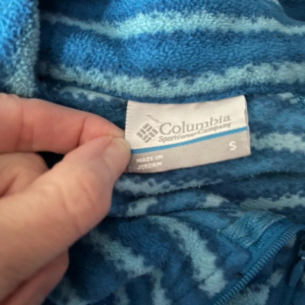 Columbia Blue Striped 1/4 Zip Fleece - Image 5
