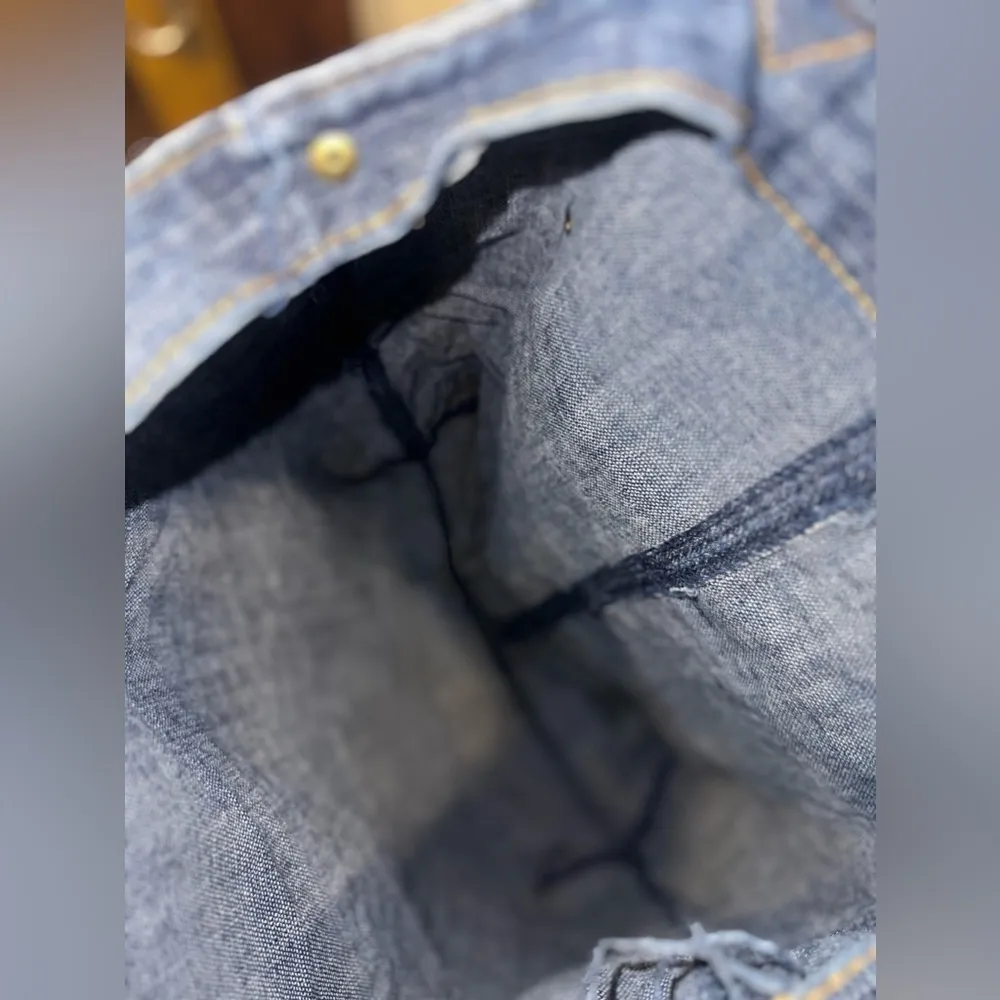 Vintage Denim Tote Bag By Bath & Body Works - Shopping Bag - Blue Jean Bag - Image 4