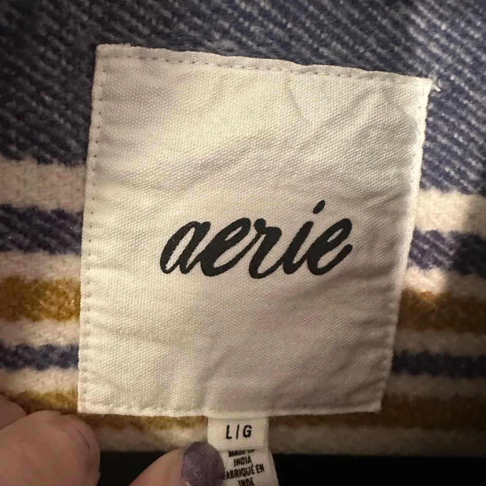 Aerie Oversized long line flannel shacket size large - Image 4