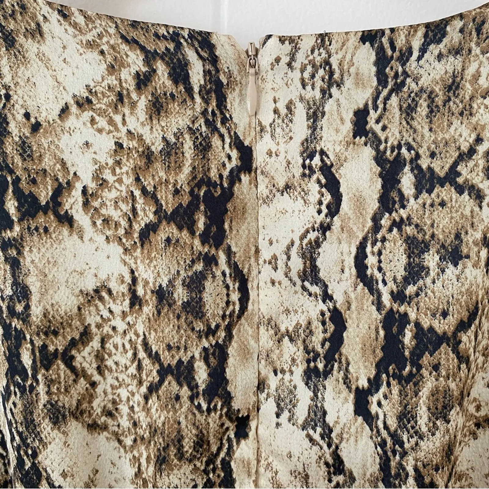 Ronny Kobo Orzora Snake Print Mini Dress Size Small Gently Used Boho Festival Tan - Image 12