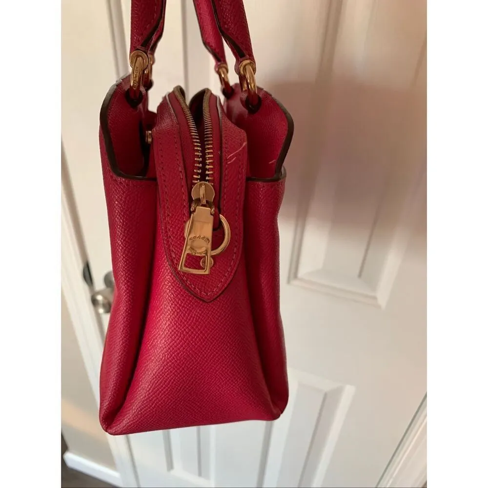 COACH Signature Mini Lillie Carryall pink and gold hardware - Image 2