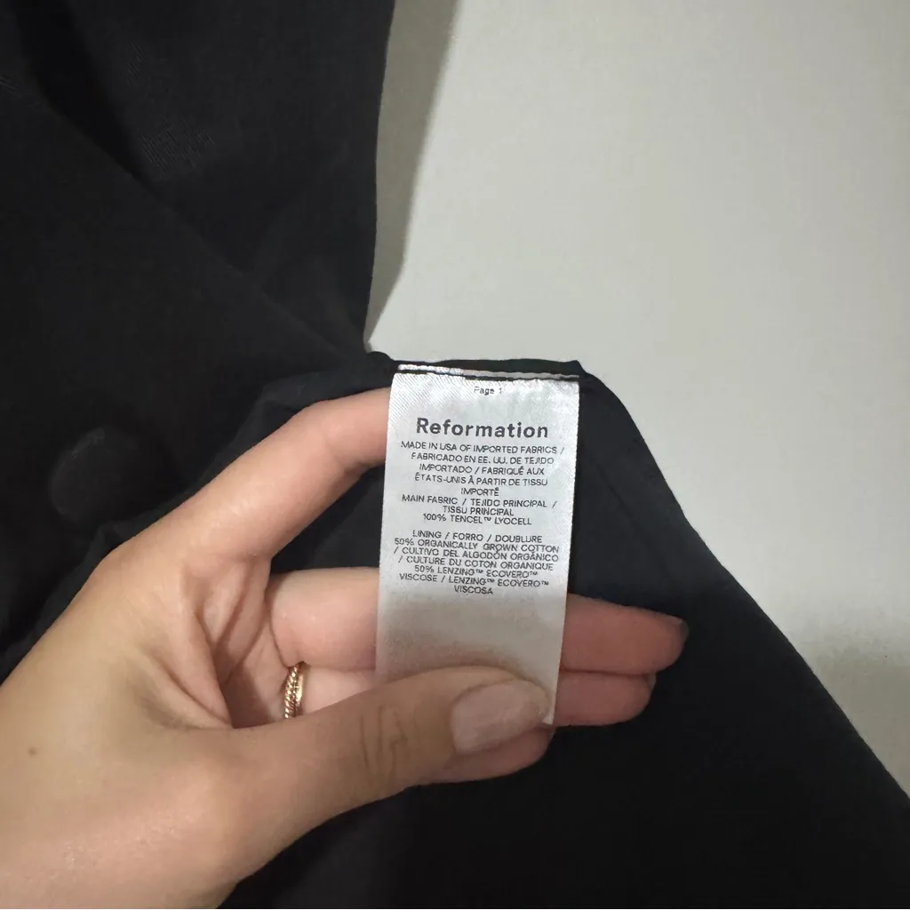 Reformation Casey Vest in Black Size M - Image 6