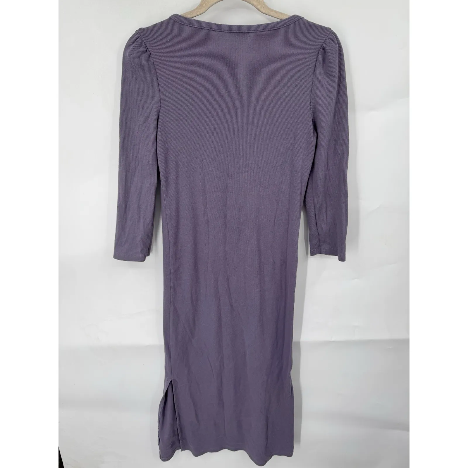 The Nines by HATCH Purple Ribbed Jersey Maternity Dress Women XS Black Casual Size undefined - Image 2