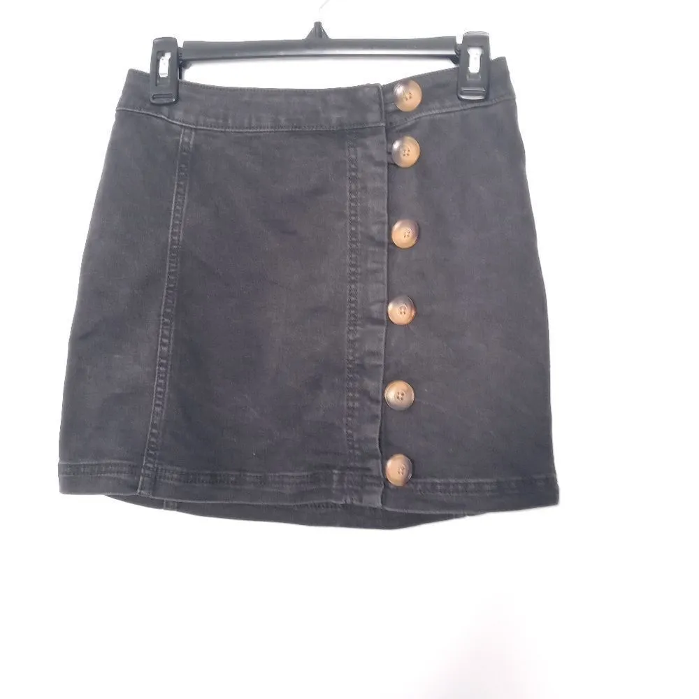 Free people black mini skirt size 0 - Image 2