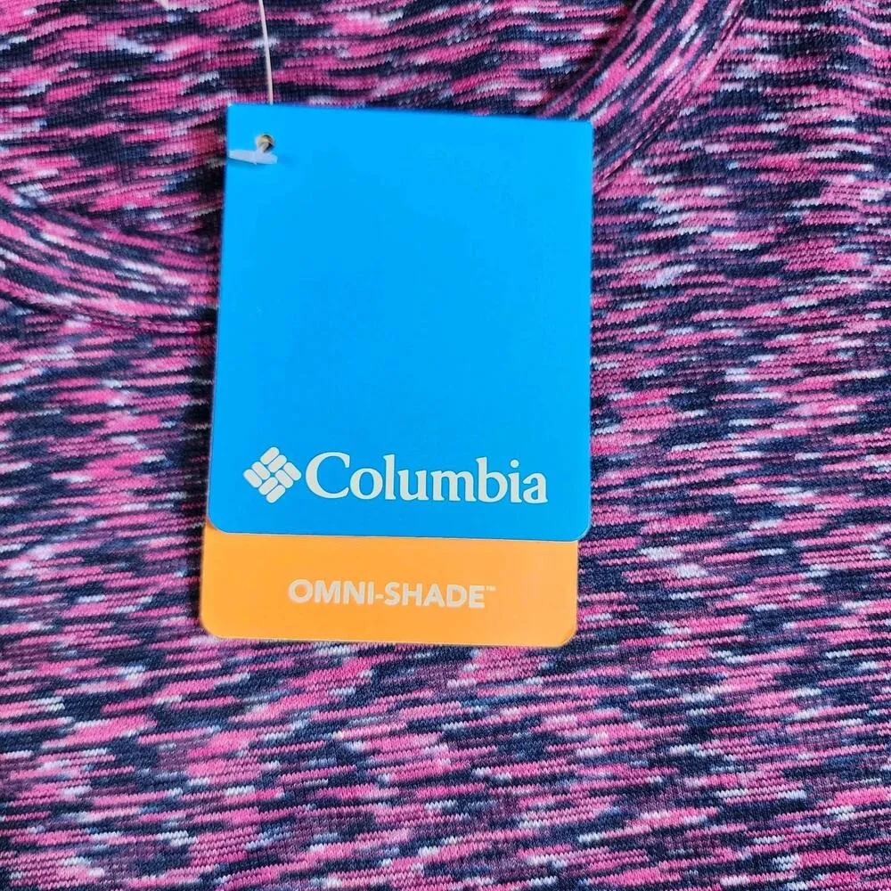 Columbia Omni -Shade Cowan Lane Short Sleeve Outdoor Shirt Purple NWT - Image 4