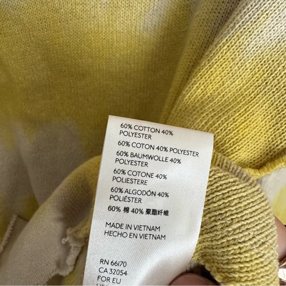 We The Free Yellow and Cream Long Sleeve Top Size XS - Image 4