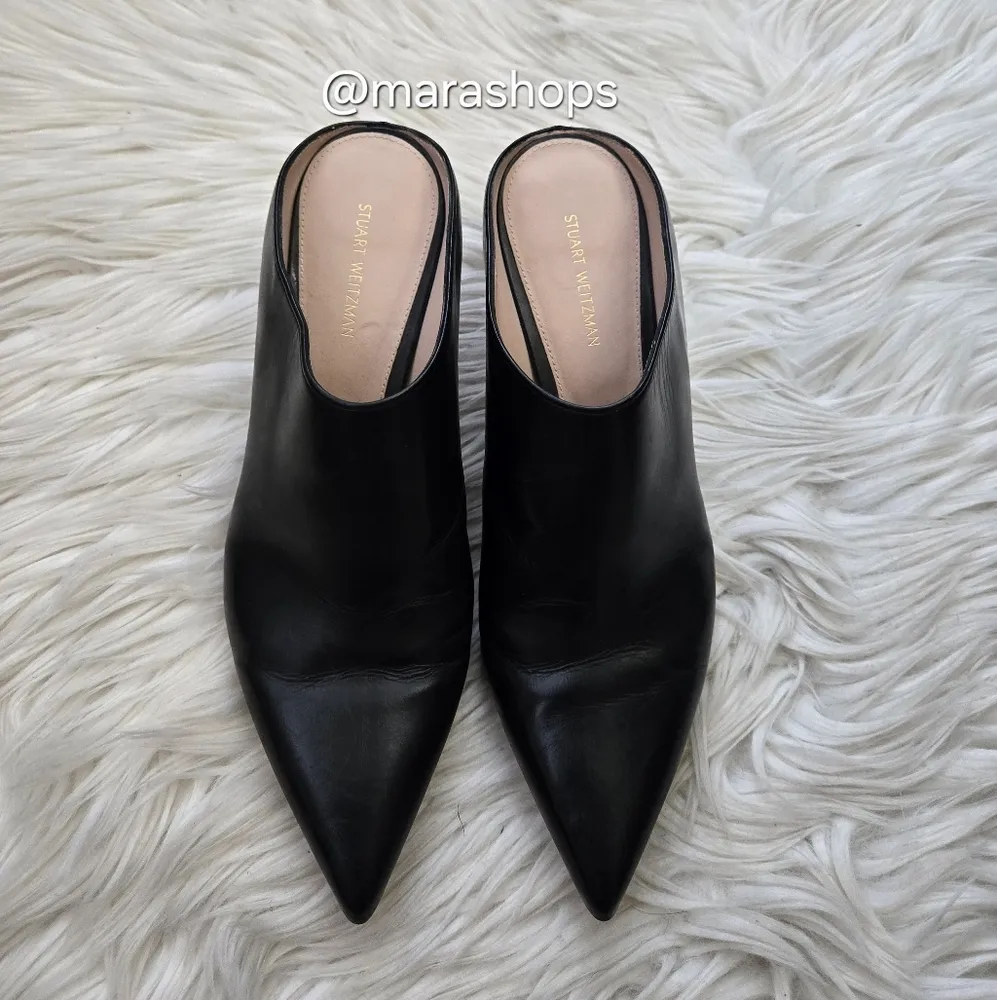 Stuart Weitzman Mira Mules Black - Image 3