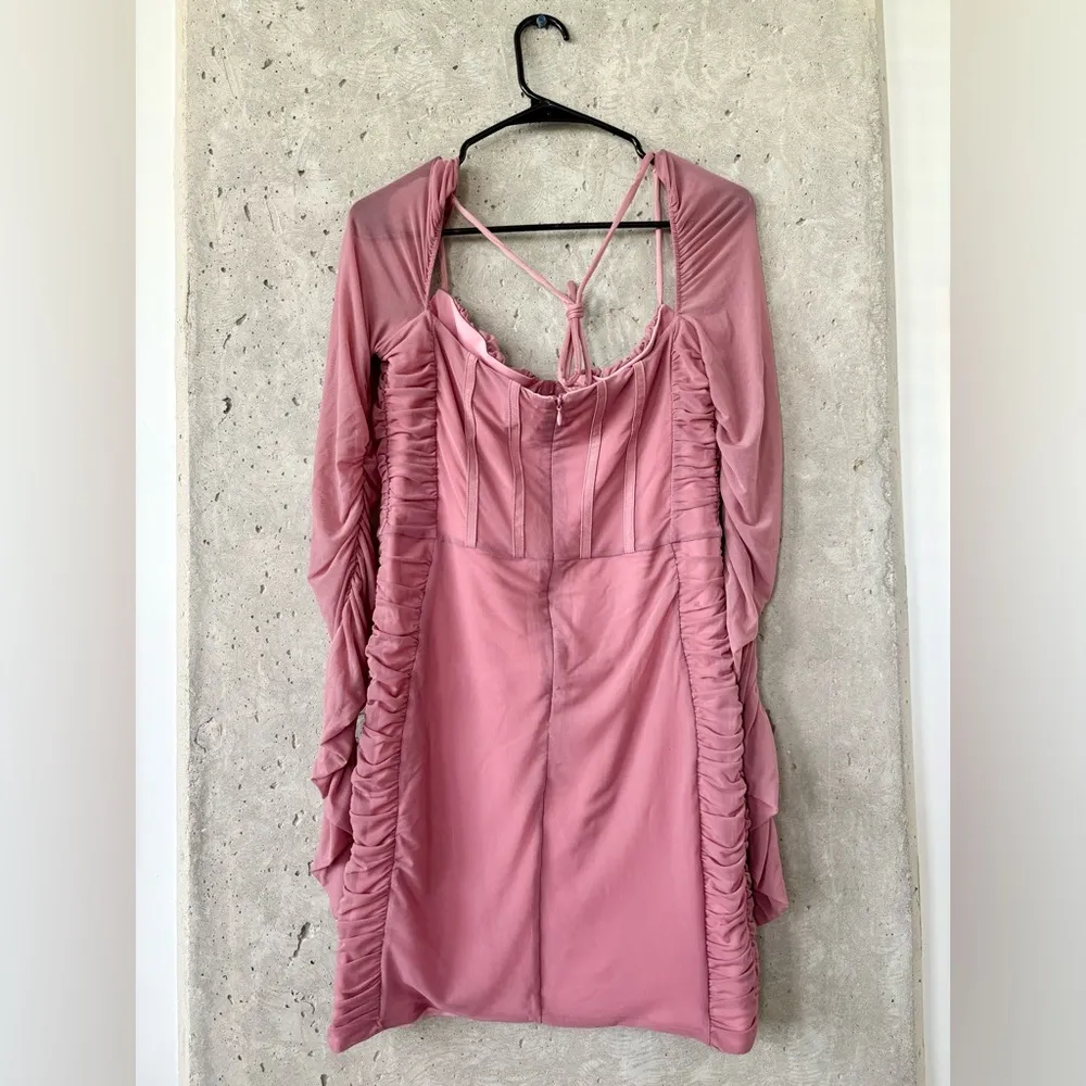 White Fox Boutique “Tough Choices” Mini Dress - Mauve XL NWT - Image 3