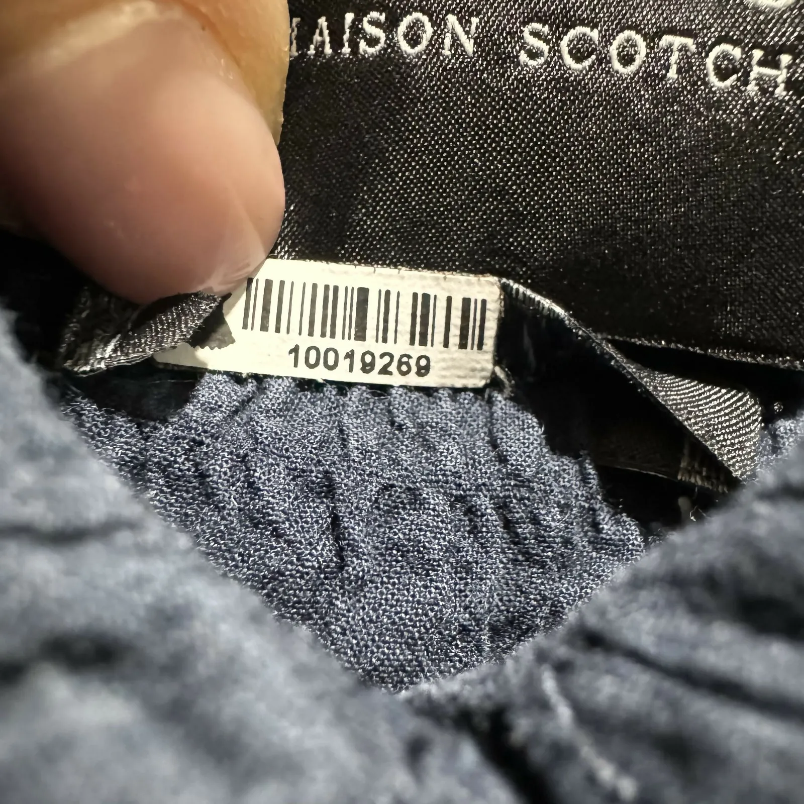 Scotch &‎ Soda Maison Scotch Navy Short Sleeve Smocked Button-Down Shirt Sz S - Image 8