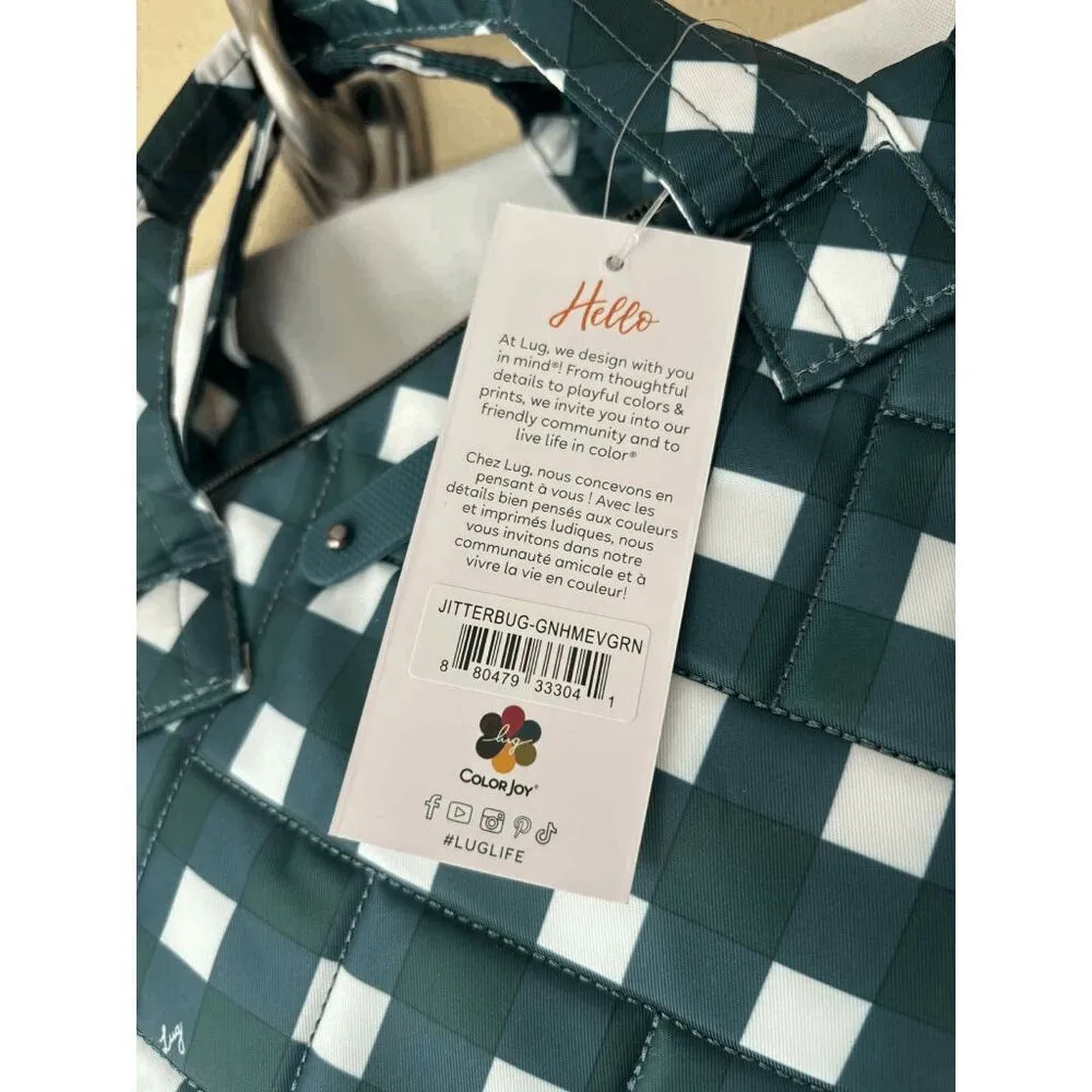Lug Jitterbug Crossbody Bag in Gingham Evergreen Black - Image 6