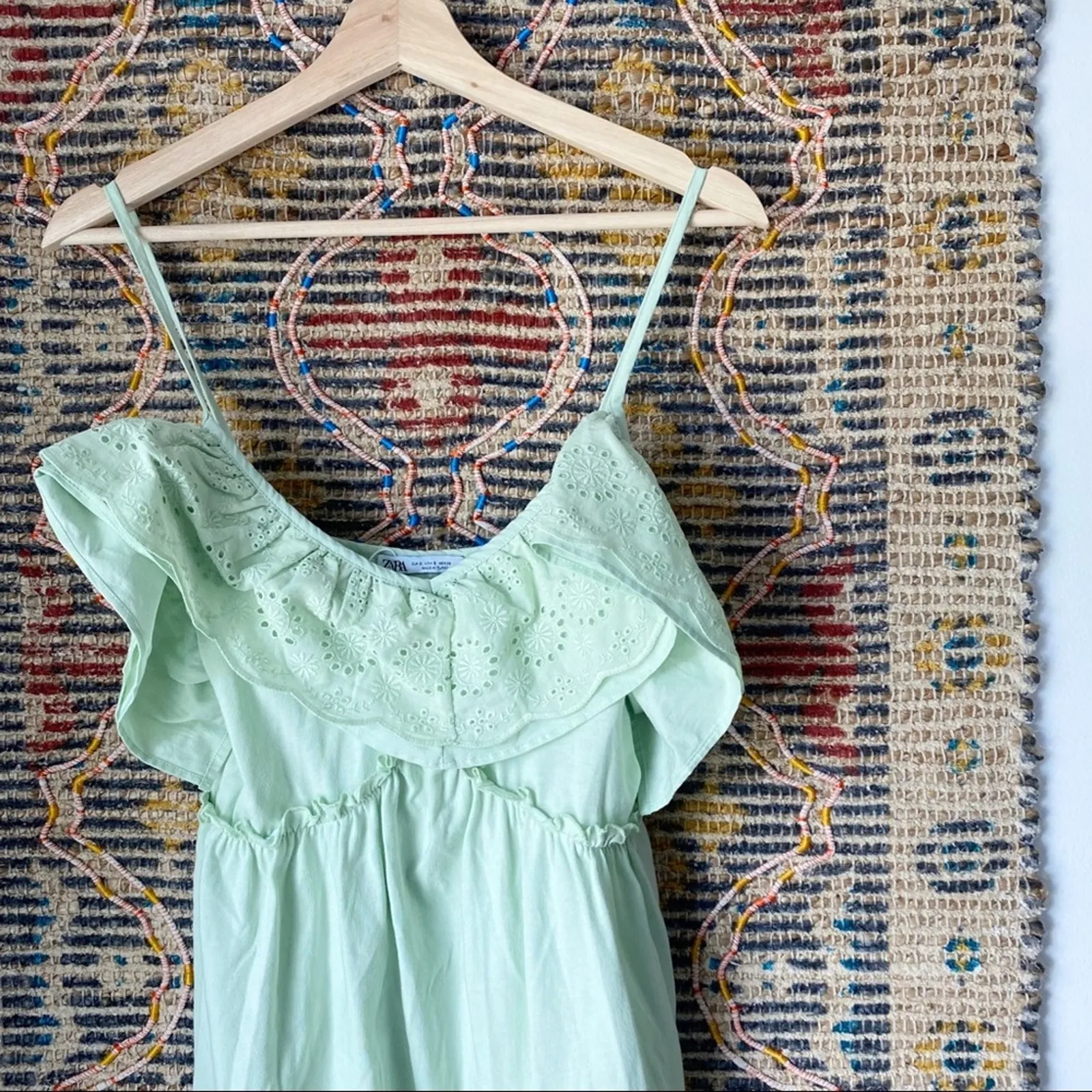 Zara Ruffle Neck Midi Dress - Image 4