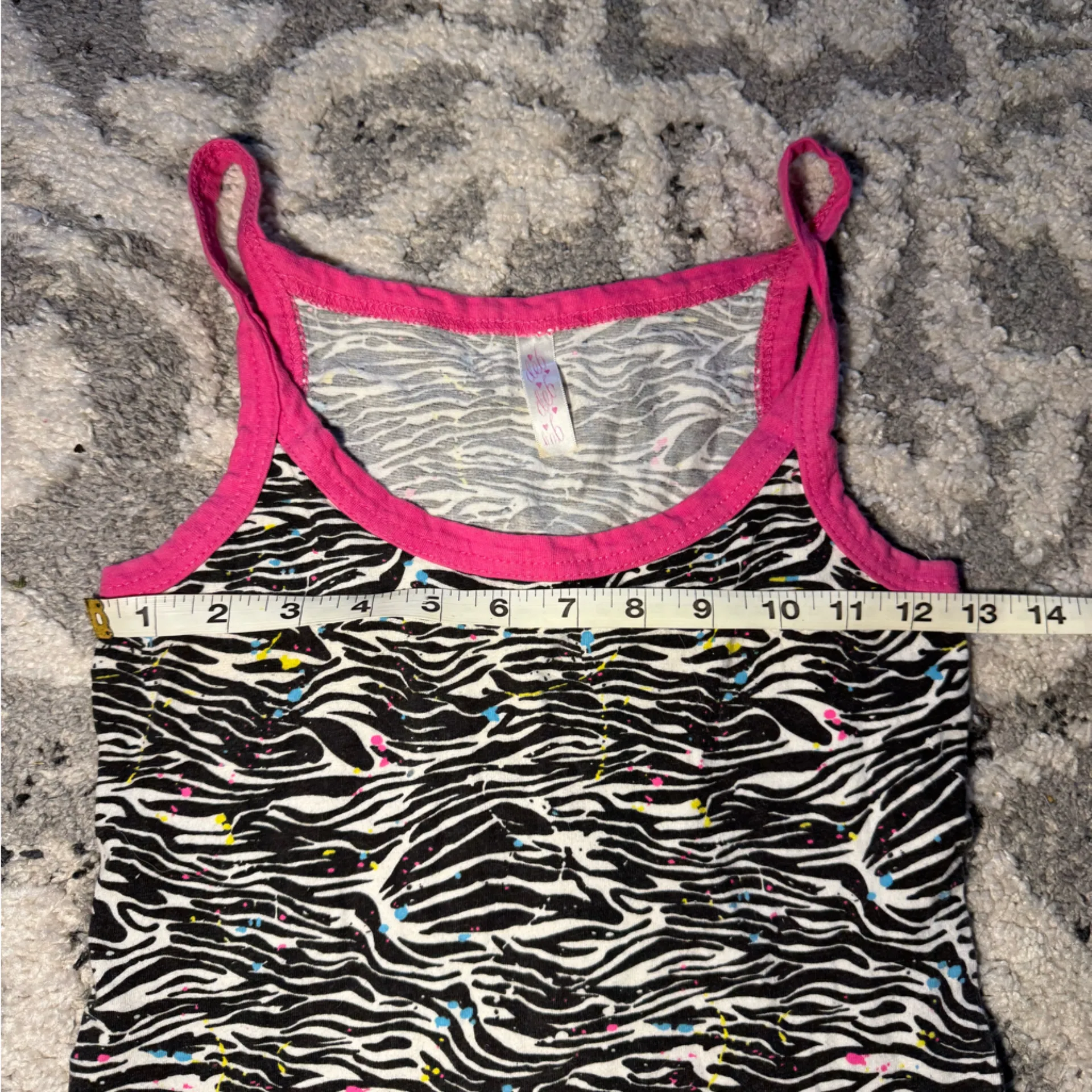Y2K Pink Zebra Tank Top⭐️ Black Size M - Image 2