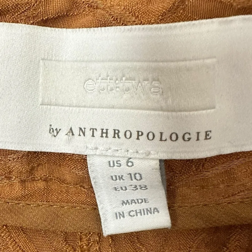 Anthropologie Tapered High Rise Balloon Pants 6 Burnt Orange Belted Bow Fall - Image 15