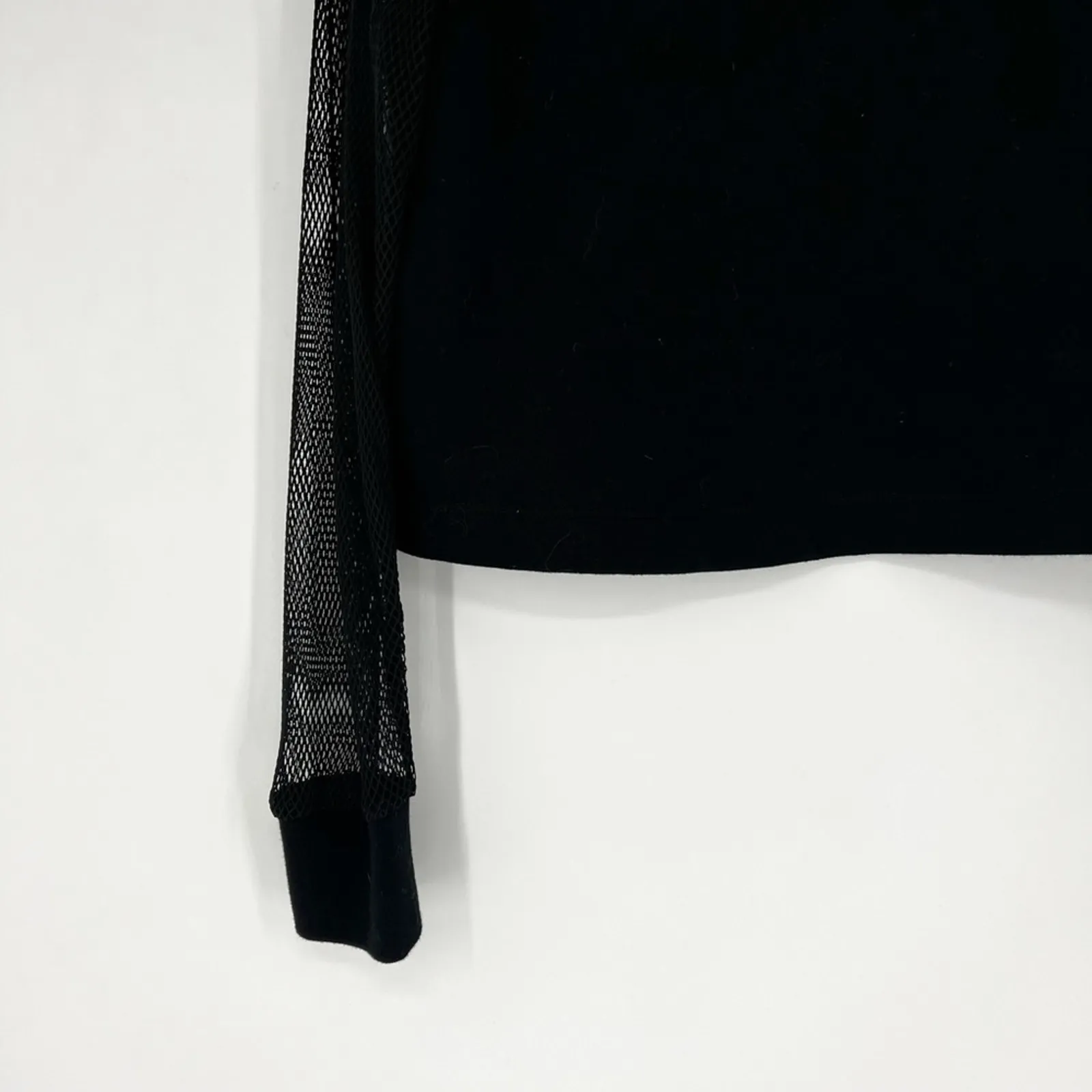 Hunter x Target Mesh Sleeves Pullover Sweatshirt Black Size XS - Image 4