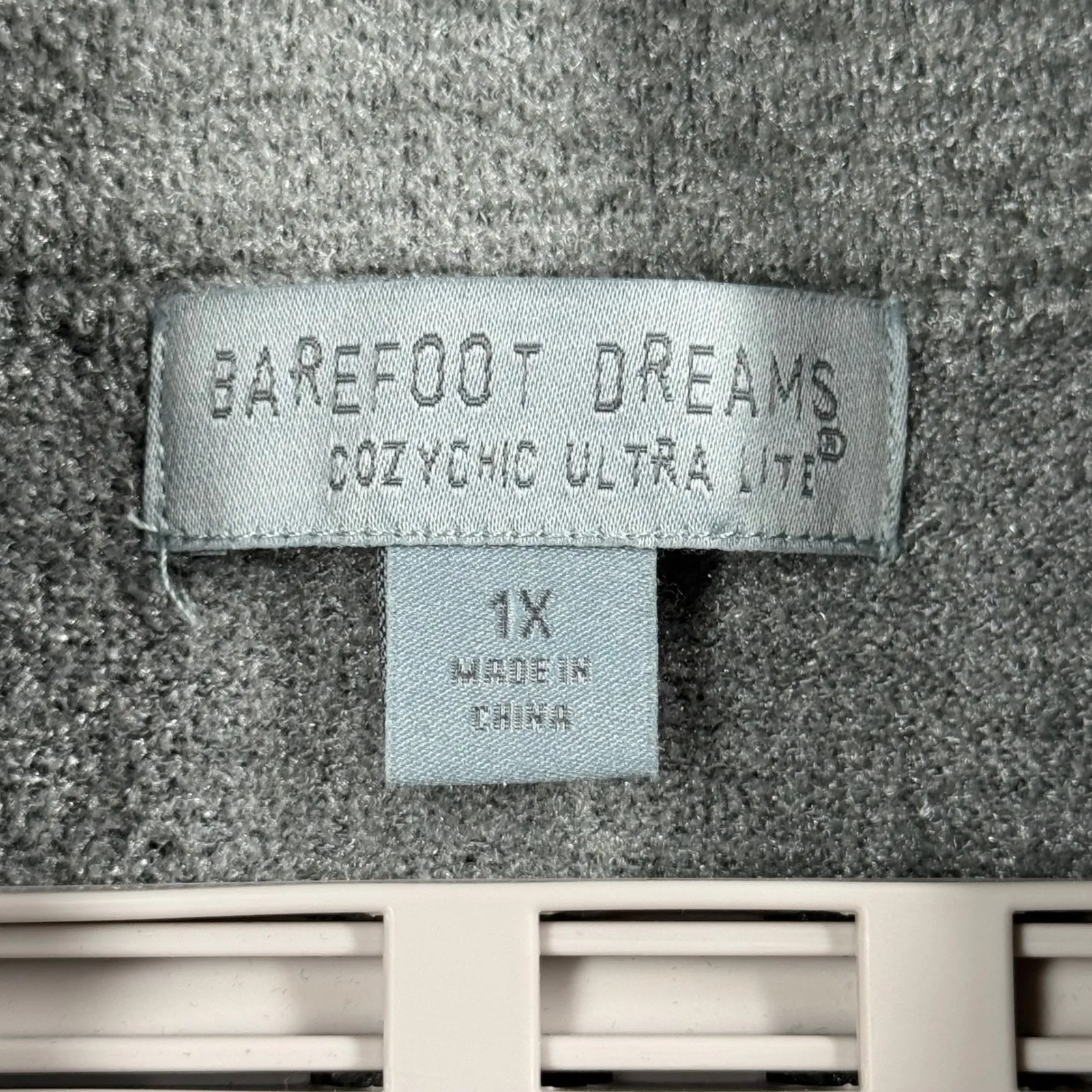 Barefoot Dreams Sweater CozyChic Ultra Lite Cowl Neck 1X Green Plush Loungewear - Image 5