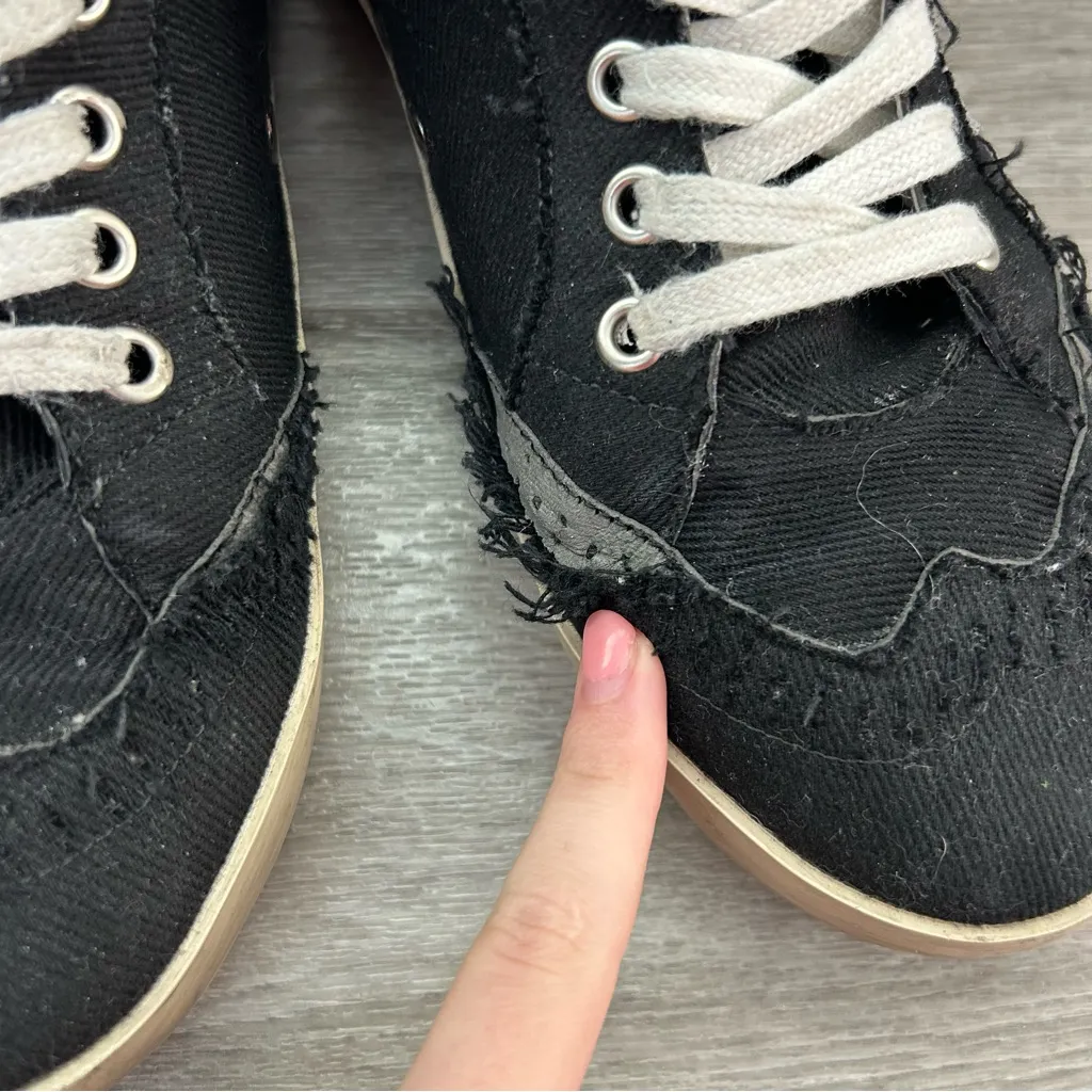 Golden Goose Mid Star Black High Top Skater Sneakers Streetwear Italian Size 37 - Image 9