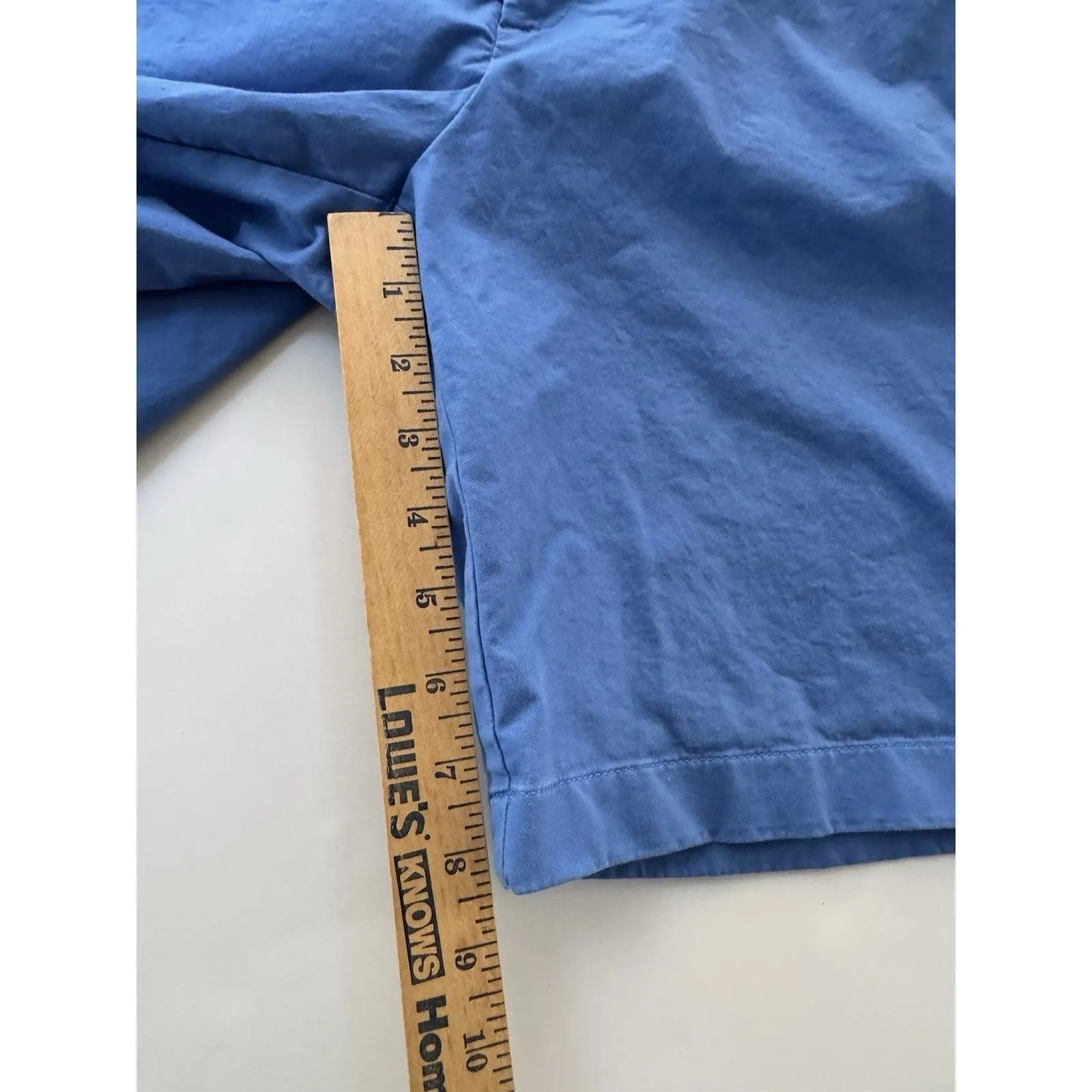 J.Crew Short Women's 10 Blue Chino Flat Front Pockets Cotton Blend 8.5” Inseam - Image 6