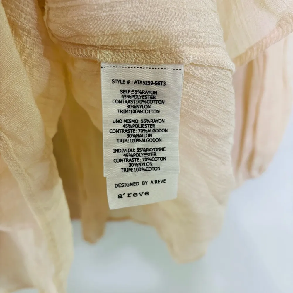 A’ Reve Coquette Cream Lace Blouse Size M White Size M - Image 4