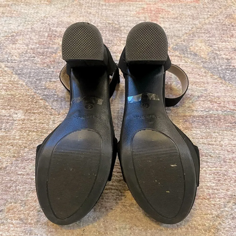 Dream Pairs Black Brushed Fabric Platform Heeled Sandal with Ankle Buckle - Image 14