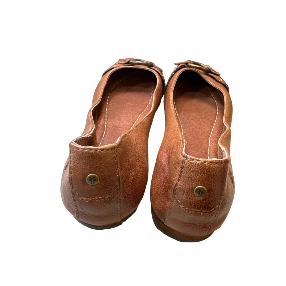 Frye Carson women’s brown leather shoes flats/loafers size 8.5m SKU 3548 - Image 6