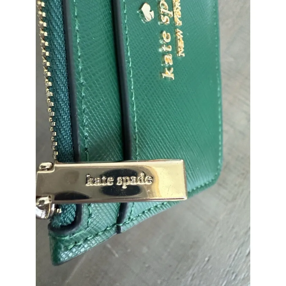 Kate Spade Green Top Zip Card Holder Size 0 - Image 5