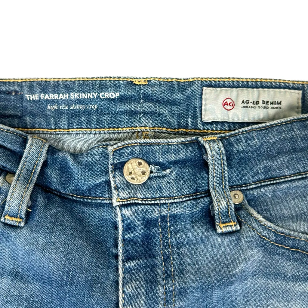 AG Adriano Goldschmied The Farrah Skinny Crop High Rise AG-ED Denim Jeans 25 - Image 6