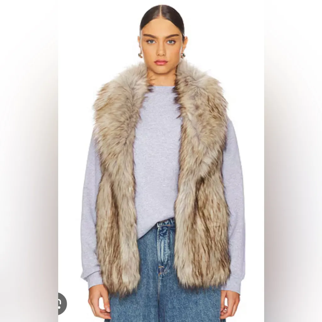 Sanctuary Hollywood Faux Fur Vest, Sz XL - Image 2