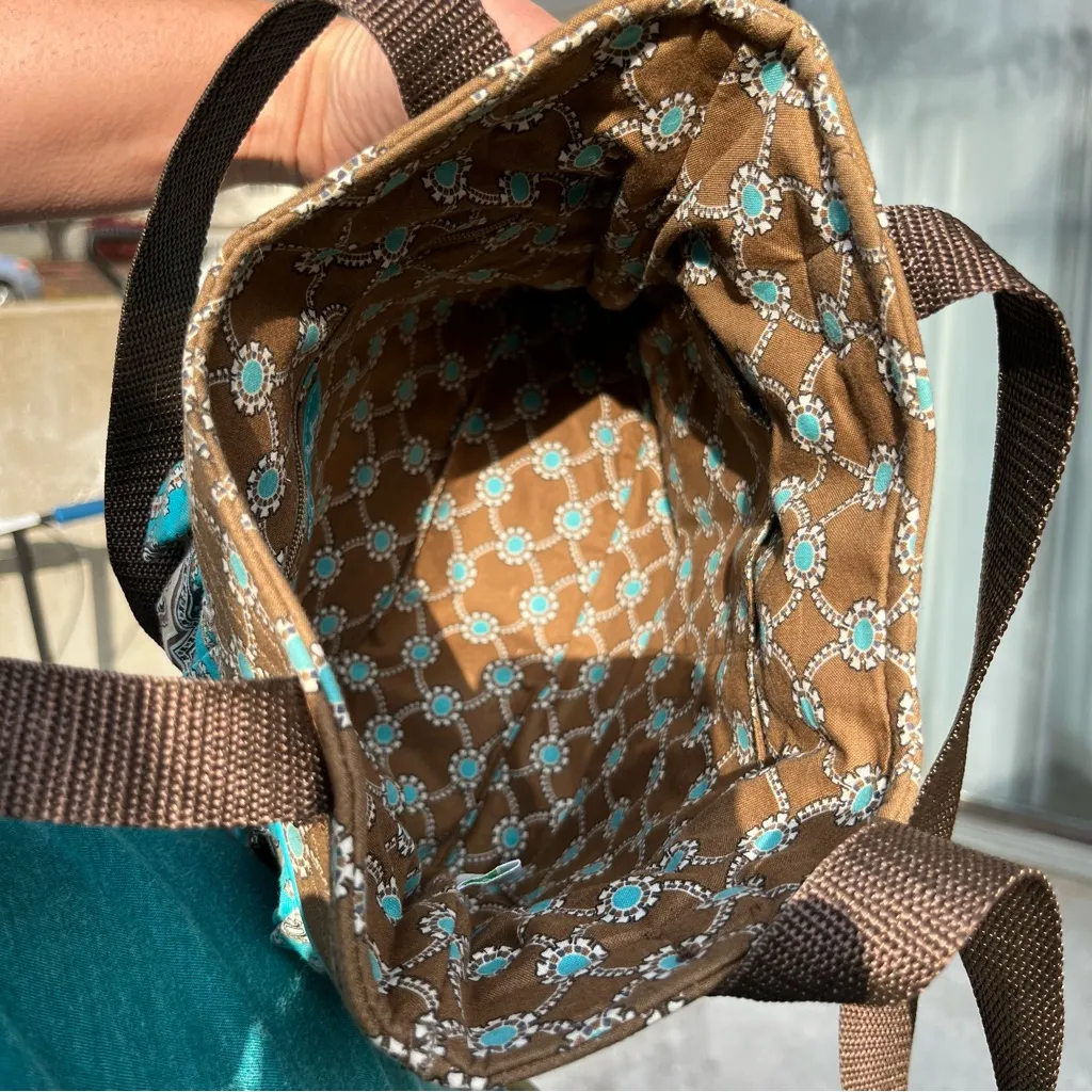 Vera Bradley Cha Cha ruffled handbag Totally Turquoise - Image 3