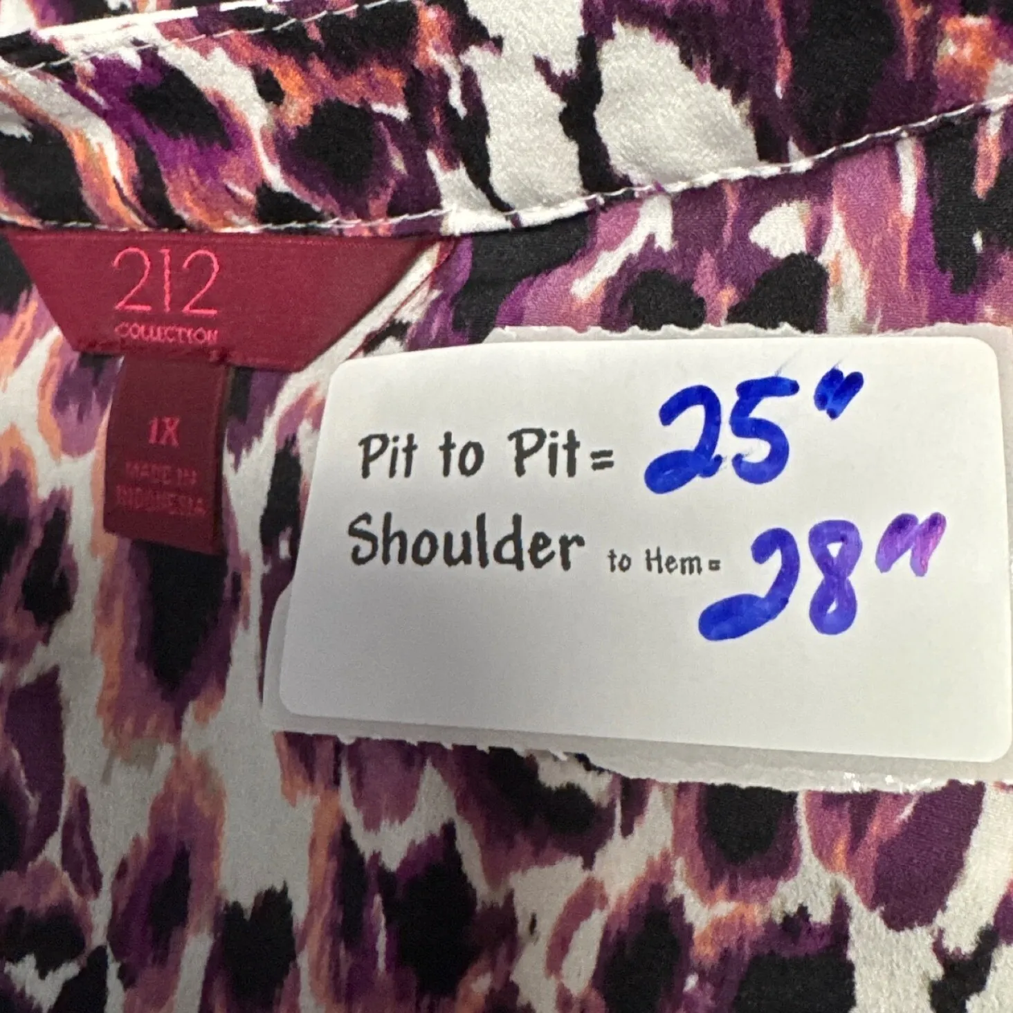 212 Collection Animal Print Blouse V - Image 3