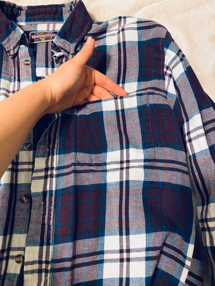 Vintage Flannel Red Size M - Image 3