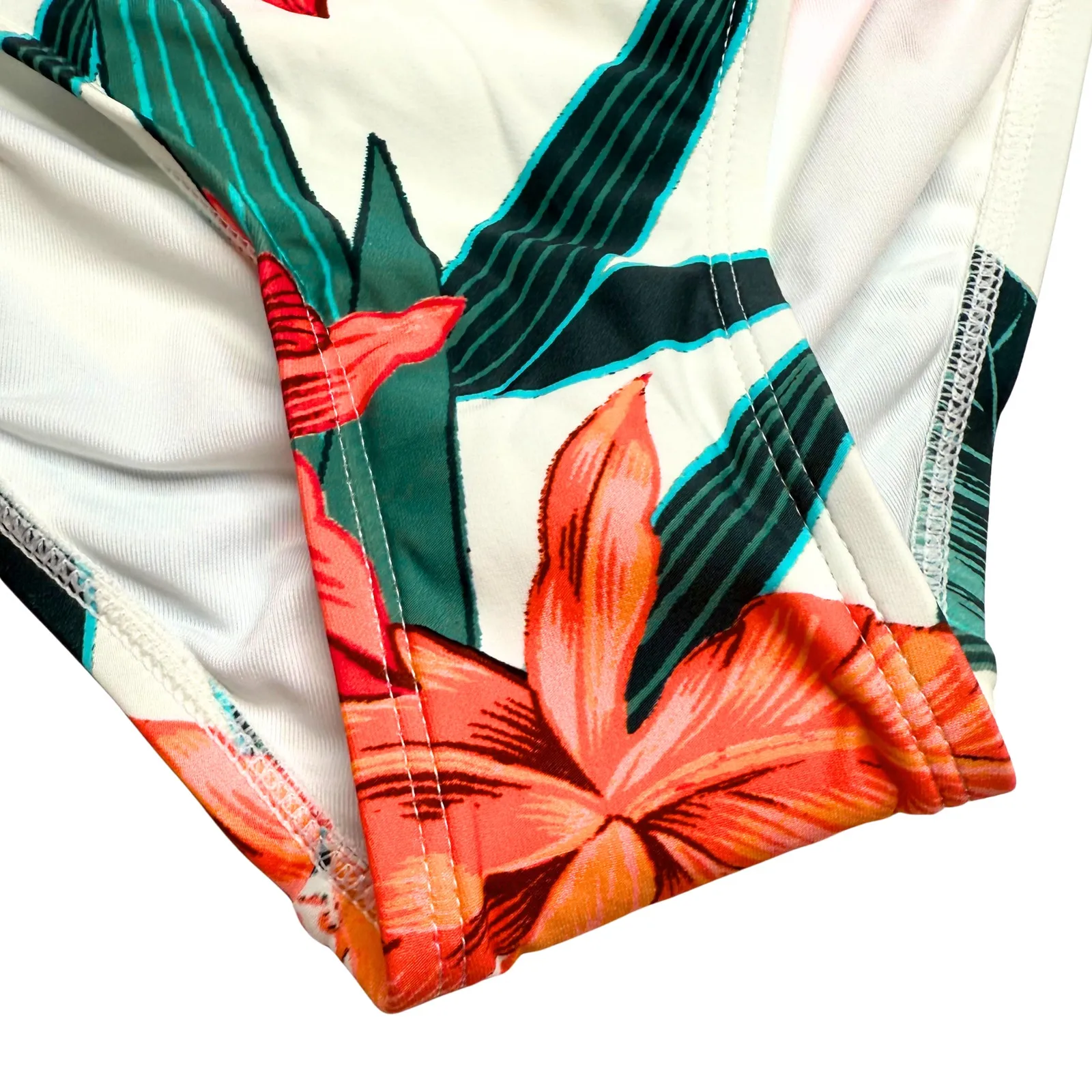 Coco Reef Island Flora Shirred High Waist Floral Bikini Bottoms Small Tropical - Image 6