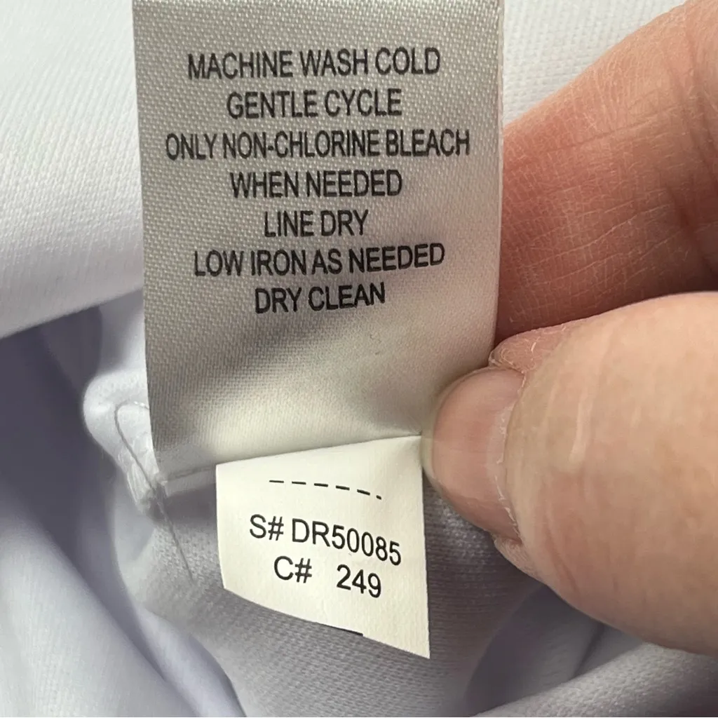 Donna Ricco White Blue Floral Off the Shoulder‎ Bell Sleeve Dress 12 *TINY FLAW - Image 5