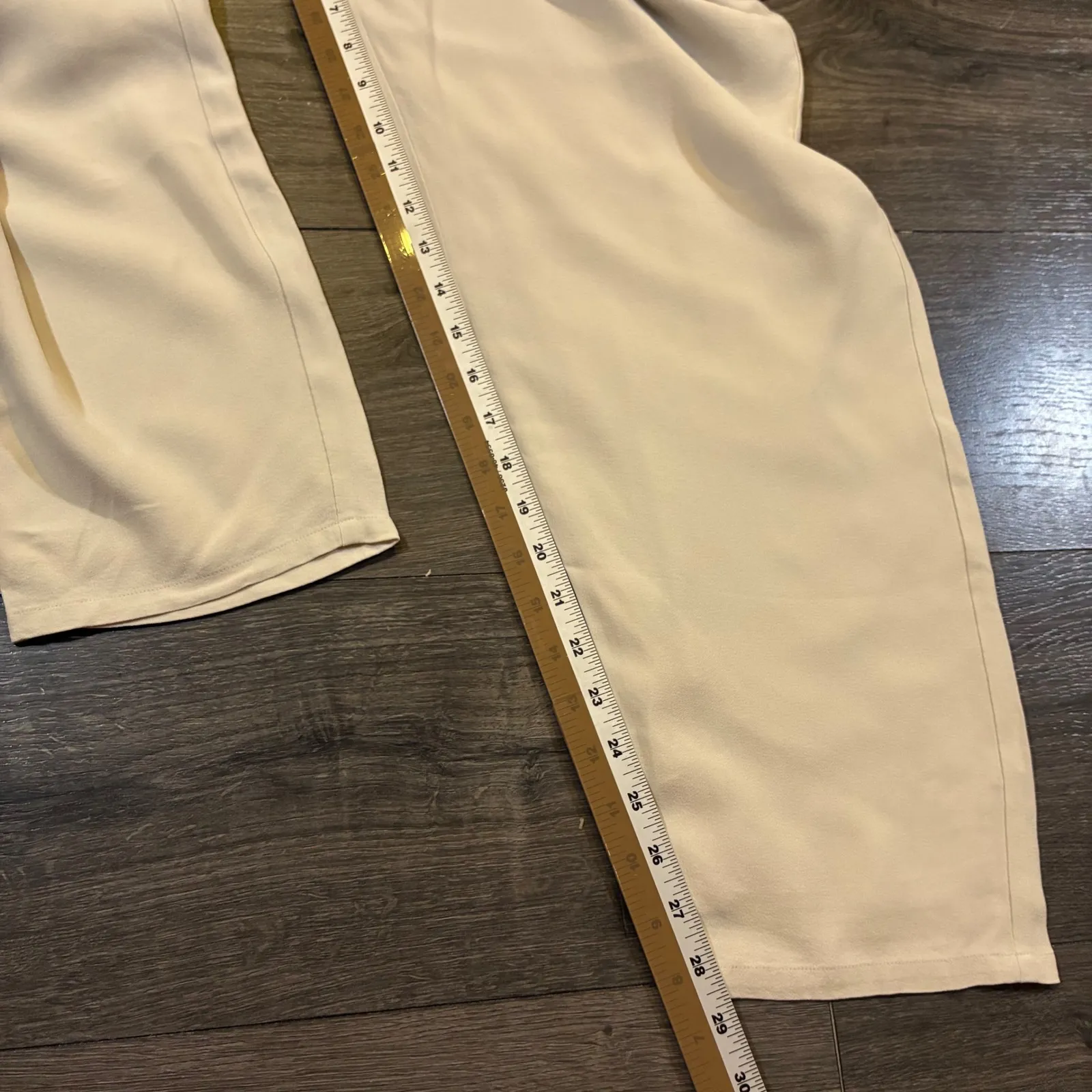 EUC EILEEN FISHER 100% Silk Elastic Waist Relaxed Fit Cropped Pants XL TG - Image 7