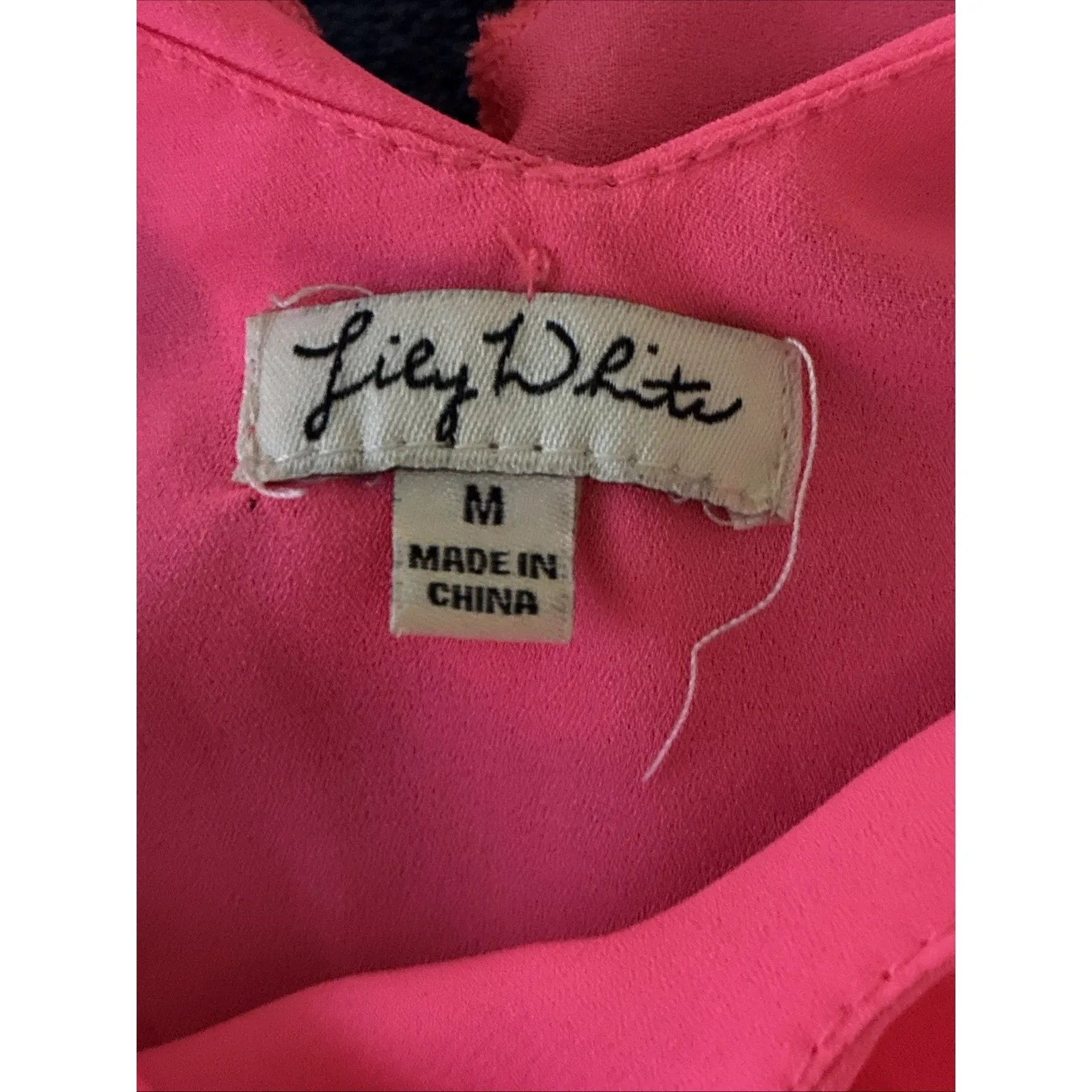 Lily White  Neon Pink Tank Top Women's Size Medium - Image 3