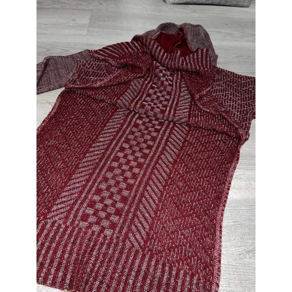 Earthbound Trading Co. Women Red Pullover Sweater Size M - Image 3