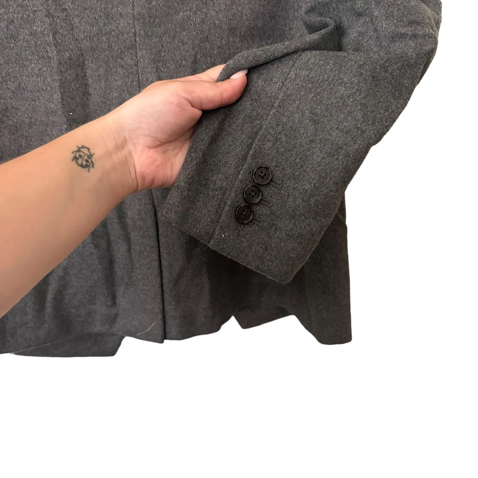 JCREW Devon Flannel Blazer in Graphite Sz 4‎ - Image 5