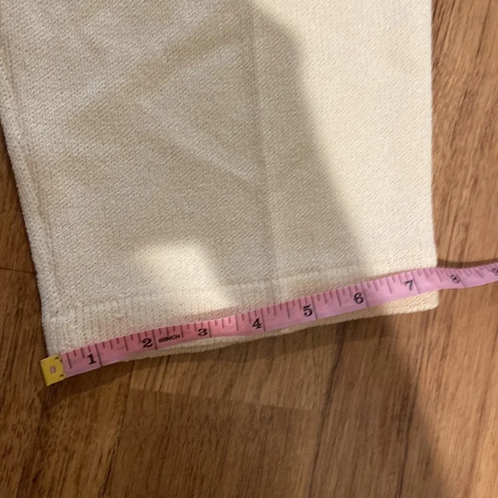 St. John Knitwear Pleated Santana Knit Pants Cream EUC Sz 8 Stretchy Classic - Image 14