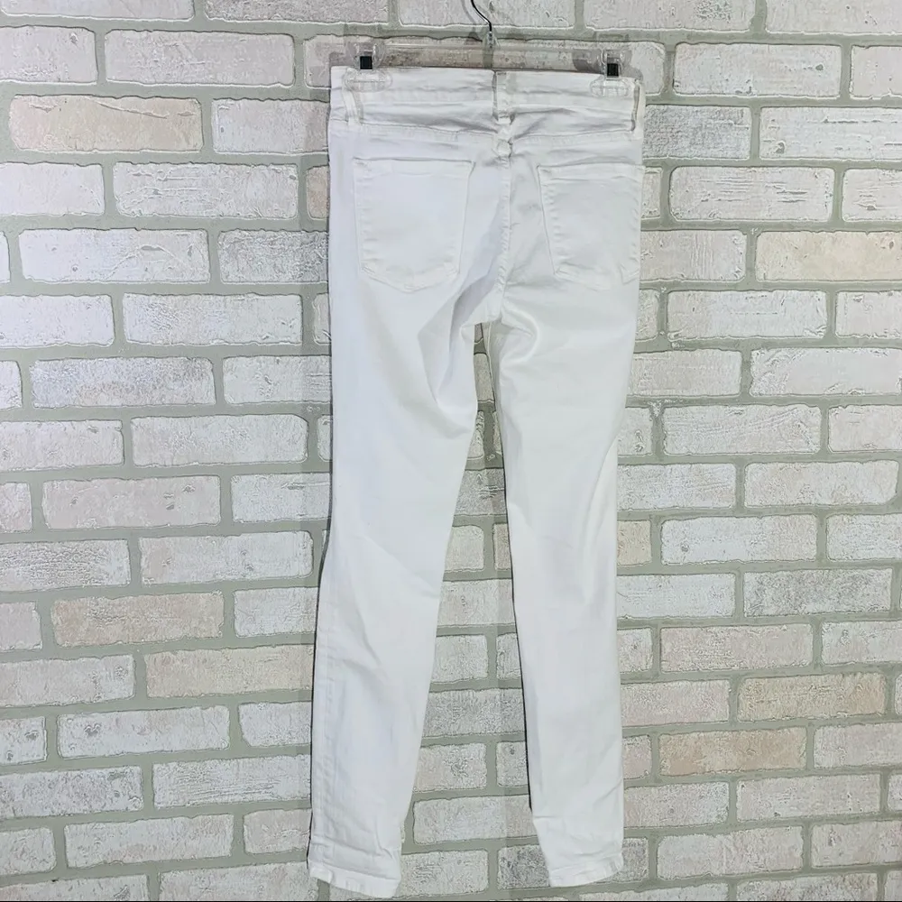 Frame Denim Le Skinny de Jeanne Blanc Distressed Skinny Jeans Size 27 - Image 9