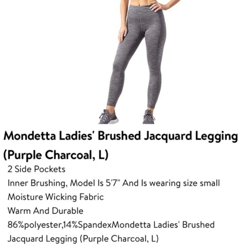 ✨ Mondetta Ladies' Brushed Jacquard Legging✨ - Image 7