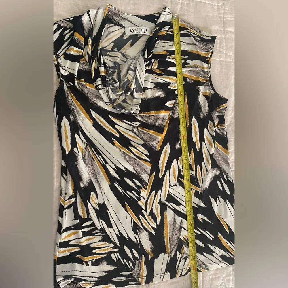 Kasper Women’s Blouse Cowl Neck Sleeveless Business Workwear Size Small - Image 6