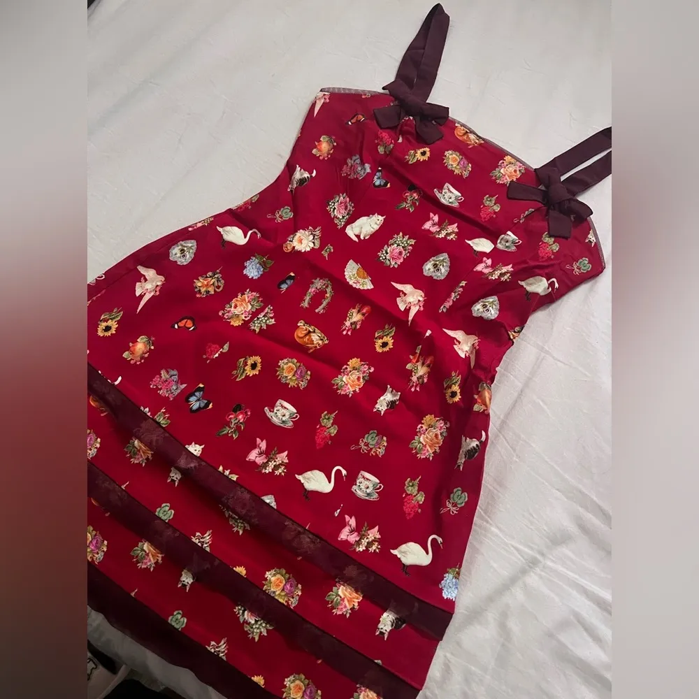 Kimchi Blue Red Floral Dress - Image 3